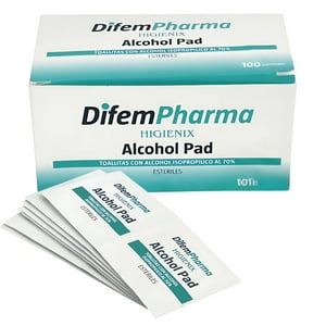 Genérico - Caja 10 X Higienix Alcohol Pad Caja 100 Ud (Total 1000U) Blanco
