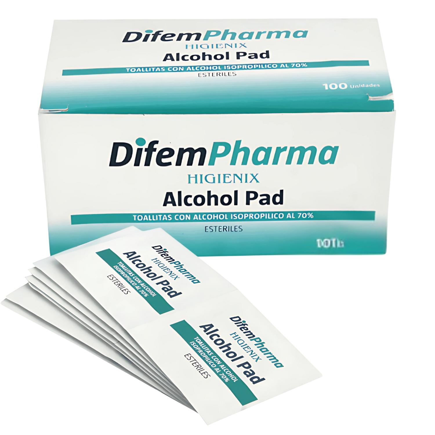 Genérico - Caja 10 X Higienix Alcohol Pad Caja 100 Ud (Total 1000U) Blanco