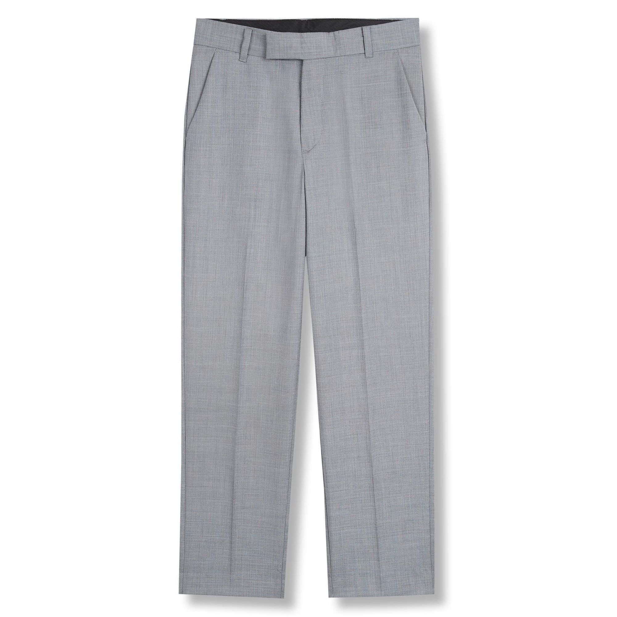Pantalón De Vestir Para Niños Calvin Klein De Corte Plano Gris Claro Talla 16