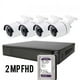 thumbnail image 1 of Kit Cctv 4 Cámaras 2 MP Full HD IP66 + Disco Duro 1 Terabyte, 1 of 2