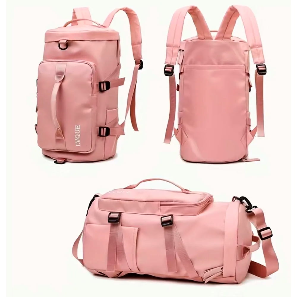 Zhio - Mochila Deportiva Impermeable Bolso De Viaje Gran Capacidad 35lt Rosa