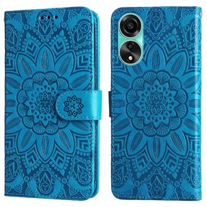 Funda Tipo Cartera Foxdock Para Oppo A78 4G , Diseño Girasol En Relieve, Cuero Pu, Cierre Magnético, Soporte Y Tarjetero