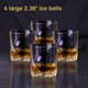thumbnail image 3 of Máquina para hacer bolas de hielo TINANA Crystal Clear, 4 cavidades, 2,5 pulgadas, hielo redondo, 3 of 7