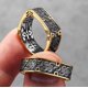 thumbnail image 3 of Anillo Retro Titanio Cuadrado Hombre Moda Masculina, 3 of 3