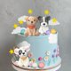 thumbnail image 4 of Adorno para pastel ZXSWEET de perritos de arcilla con estrellas, nubes y bolas, 4 of 7