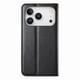thumbnail image 1 of Funda tipo cartera para iPhone 17 Pro Max de piel con cierre magnético, ranuras para tarjetas y correa para la muñeca Negro, 1 of 6