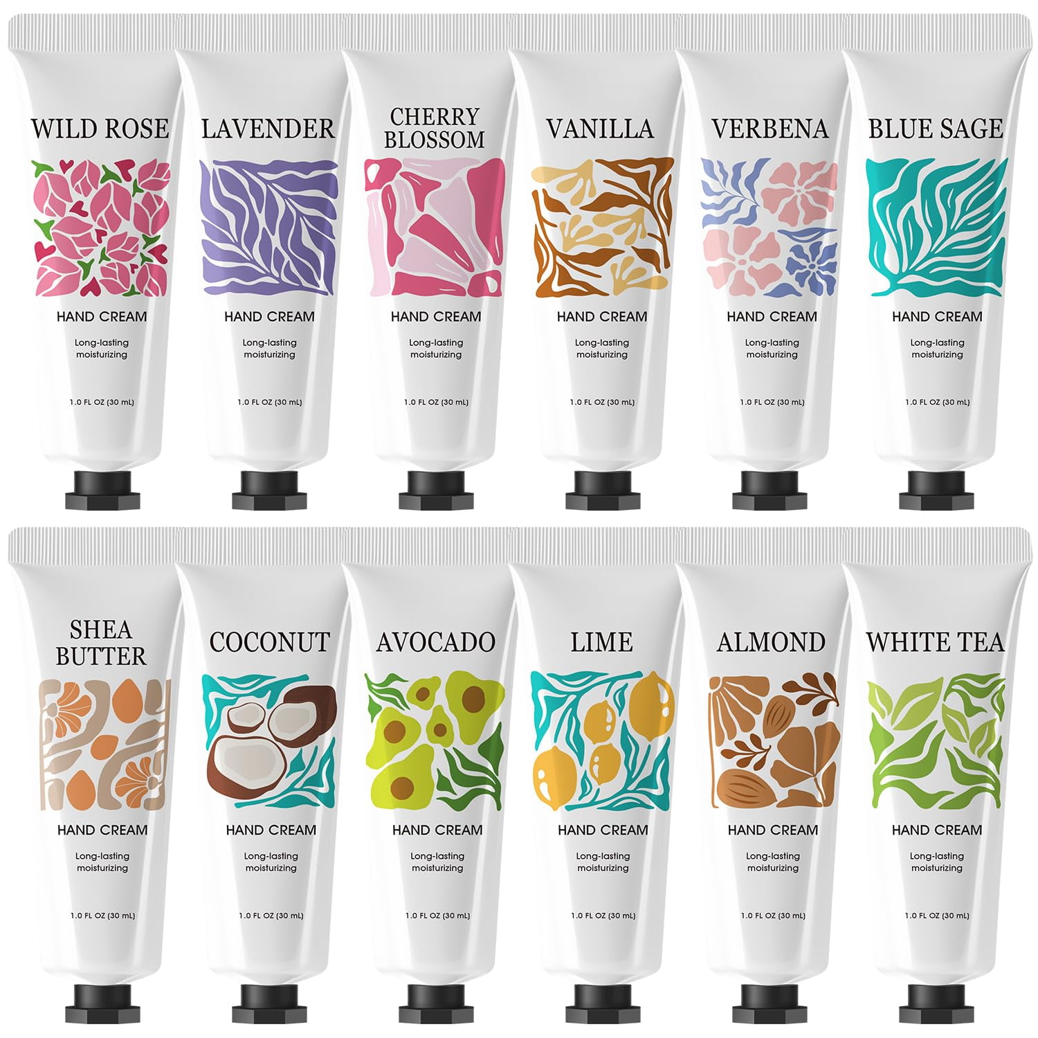 Body & Earth # Love - Set De Cremas De Manos Body & Earth De 12 Unidades, Tamaño Viaje, 30 Ml