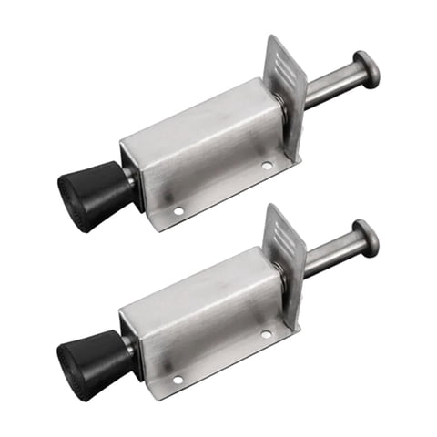 Magideal - Tope De Puerta Telescópico Con Resorte, 2 Uds., Soporte Para Cerraduras De Puerta, Émbolo De Tope De Puerta, Tapón De Puerta Telescópico Con Tornillos 14Cm