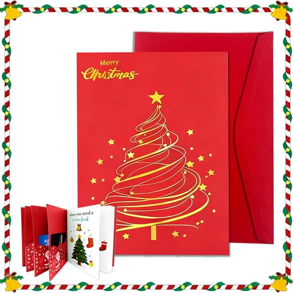 Libreta de Tarjetas de Regalo XIJQRAC 24x15 cm Tema Navideño