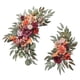 thumbnail image 5 of 2 piezas de flores artificiales de seda, flores colgantes rústicas para boda, corona de arco, telón de fondo Floral para la puerta delantera del hogar Rojo, 5 of 5
