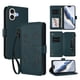 thumbnail image 1 of Funda Cartera Mariposa para [iPhone 17] con Soporte y Cremallera Verde oscuro, 1 of 6