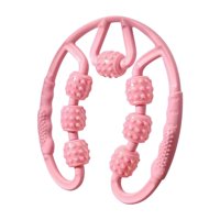 Magideal - Rodillo Muscular De Mano Para Las Piernas Roller De Piernas Para Muslos 7 Ruedas Equipo De Herramienta De Masaje Masajeador Para El Golfista De La Cin Rosa
