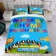 thumbnail image 4 of Rimas Infantiles Conjunto de sábanas temático, trío de piezas, cómodo y amigable con la piel, diseño único, regalo de decoración para el hogar para familiares, amigos y fans,140cm *210cm, 4 of 6