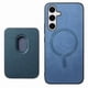 thumbnail image 1 of Funda de Cuero Magnética con Tarjetero para Samsung Galaxy S24 Plus Cubierta Delgada Azul, 1 of 5