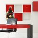 thumbnail image 2 of Cubos de almacenamiento simples para el hogar, plegables, 28 cm, color rojo, paquete de 6, 2 of 7