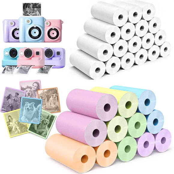 Papel térmico para cámara instantánea Affheny – 30 rollos (2,24 x 0,98 pulg)