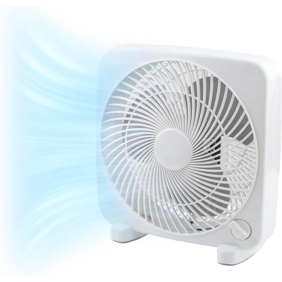 Ventilador de caja EZ-CHILL 9 eléctrico portátil de 2 velocidades, silencioso, 32 W