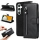 thumbnail image 5 of Funda con Cremallera para Samsung Galaxy S25 Plus, Carcasa Cartera de Cuero PU con Soporte y Tarjetero, 5 of 6