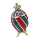 thumbnail image 1 of Caja De Baratijas Con Forma De Huevo De Pascua Soporte Para Anillos Dijes De Boda Joyero Con Bisagras Esmaltadas Rojo Y Azul, 1 of 5