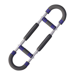 Ioensy - Barra De Ejercicios Ajustable Para Brazos, Ejercitador De Pecho Para Tríceps, Bíceps Y Muslos, Color Azul Oscuro