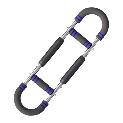 Ioensy - Barra De Ejercicios Ajustable Para Brazos, Ejercitador De Pecho Para Tríceps, Bíceps Y Muslos, Color Azul Oscuro