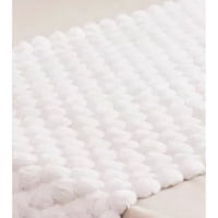 Genérico - Piecera Plush Peludita 2 Plazas O King 70X190 Cm Color Crema