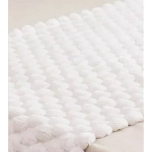 Genérico - Piecera Plush Peludita 2 Plazas O King 70X190 Cm Color Blanco