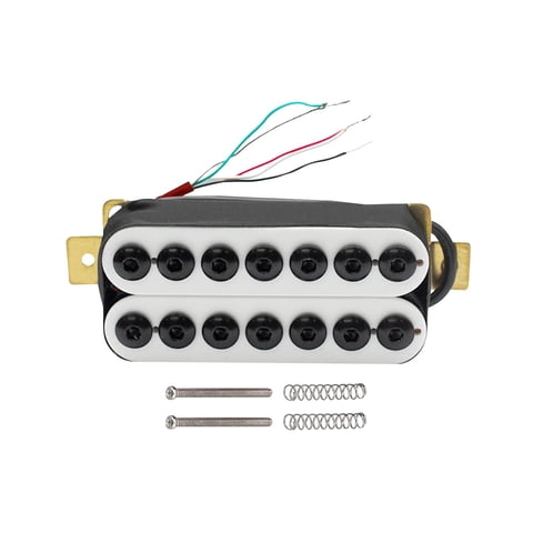 Bothyi - Pastilla De Guitarra Eléctrica De Doble Bobina 4P Precableada Para Guitarra De 7 Cuerdas Reemplaza Puente Blanco