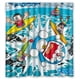 thumbnail image 1 of Cortina de ducha Doraemon, juego de cortina de baño con ganchos, tamaño 66 x 72 pulgadas, 1 of 3