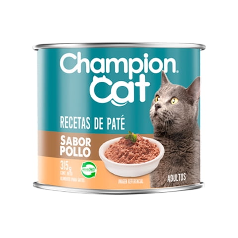 Latas De Alimento Húmedo Champion Cat Adulto Pollo 12 Un.
