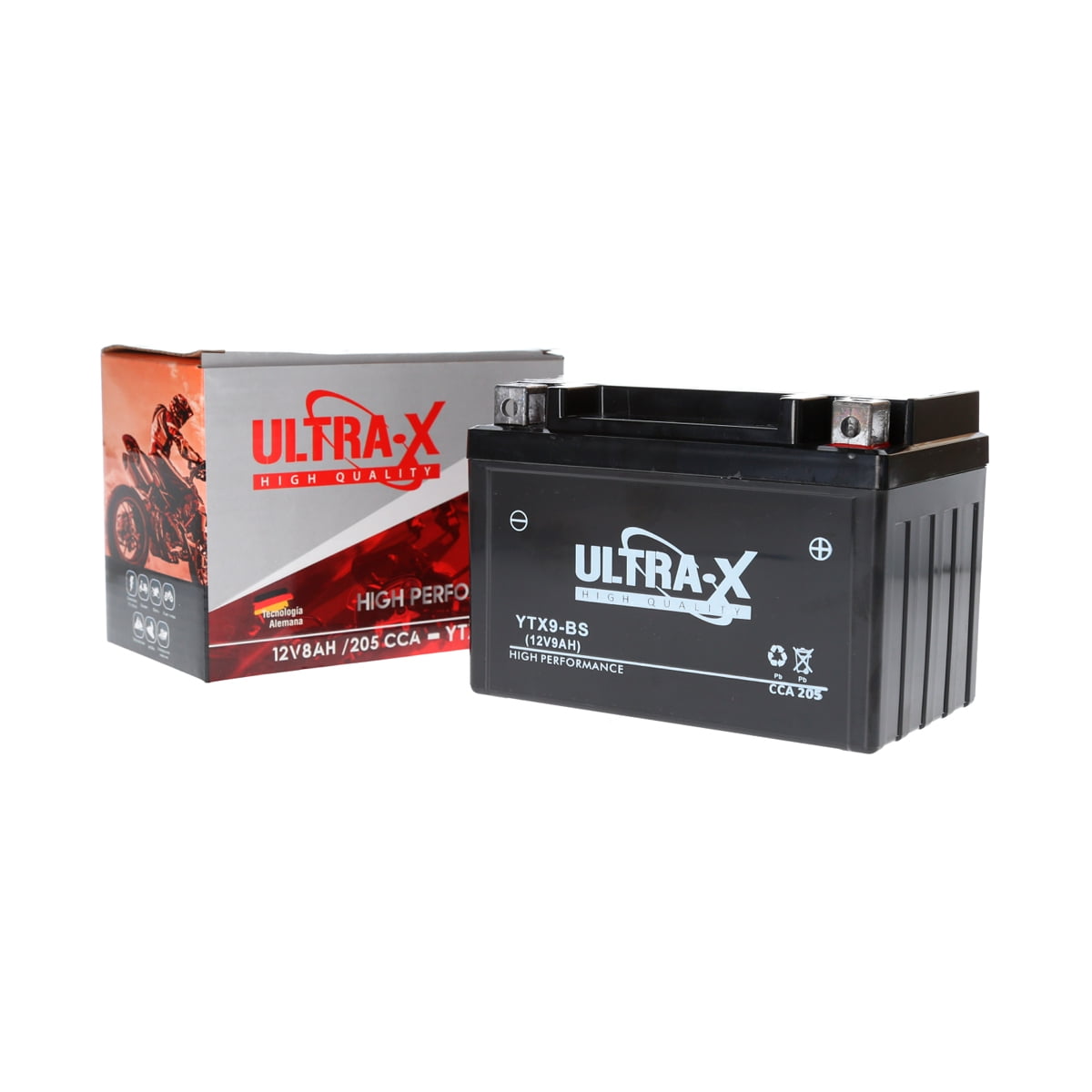 Ultra X - Bateria Ytx9-bs Para Motos 12 V 8 Ah
