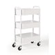 thumbnail image 2 of Organizador de almacenamiento SunnyPoint de 3 niveles Rolling Metal White, 2 of 6