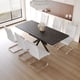thumbnail image 2 of 62.4" extendable 78.15" dining Table Set for 6-8 Person for Dining Room,C-shaped Tube Soft padded armless dining chair and Very large Dining Room Table Kitchen Table Chair Set with metal Legs, 2 of 3