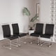 thumbnail image 3 of Modern Dining Chairs,PU Faux Leather High Back Upholstered Side Chair with C-shaped Tube plating Metal Legs for Dining Room Kitchen Vanity Patio Club Guest Office Chair (Set of 4) (Black+PU Leather), 3 of 3