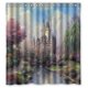 thumbnail image 1 of Cortina de ducha con diseño de Castillo de Cenicienta, juego de cortinas de baño con ganchos, tamaño 66 x 72 pulgadas, 1 of 3