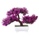 thumbnail image 5 of Árbol de bonsái artificial Decoración de plantas falsas Casa de árbol en maceta Planta de bonsái para la decoración para hogar interior Oficina Rojo púrpura, 5 of 5