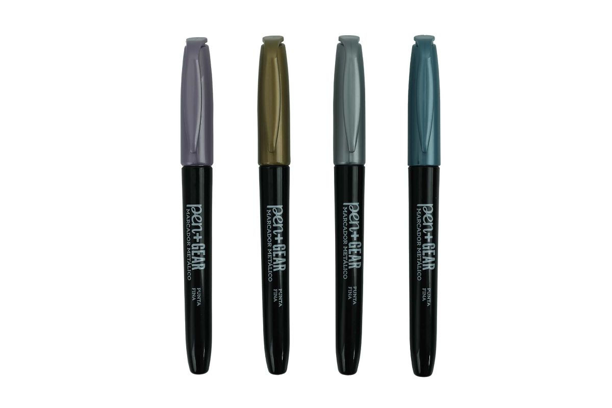 Marcador Colores Metálicos 4 Colores 1 Un Pen&Gear