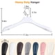 thumbnail image 2 of Perchas DEDU para hombre, 20 unidades, extra anchas, antideslizantes, color blanco, 2 of 7