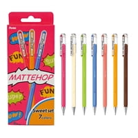 Bolígrafo Pentel Matte Hop 7 Colores Tinta Mate K110-V7Stb