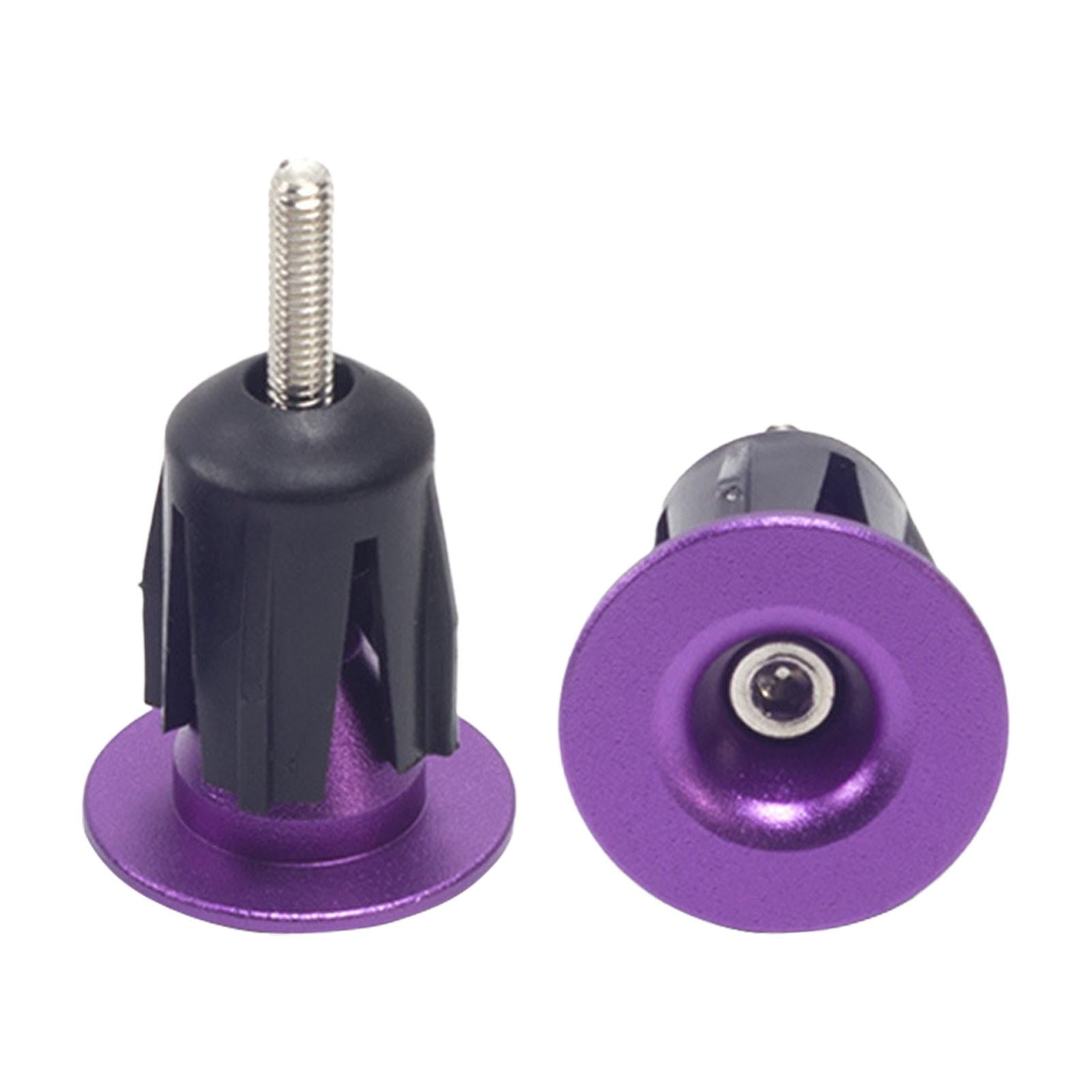 Magideal - 2 Tapones Para Extremos De Manillar De Bicicleta, Tapas Para Extremos De Manillar, Piezas De Fácil Instalación, Tapones Para Extremos De Barra Para Ho Púrpura