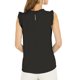 thumbnail image 3 of INSPIRE CHIC Blusas de Trabajo sin Mangas para Mujer, Tops Elegantes con Volantes y Pliegues, Negro XS, 3 of 7