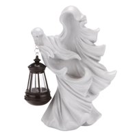 Magideal - Estatua De Con Adorno De Linterna, Arte Coleccionable, Adorno De Escritorio Clásico, Decoración De Halloween, Estatuilla Para Bar, Fiestas Y Blanco