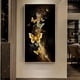 thumbnail image 4 of 1pc Frameless Abstract Golden Butterfly Painting Poster Modern Classical Style Golden Line Black Background Painting Wall Art Decor For Living Room, No Frame, 4 of 4
