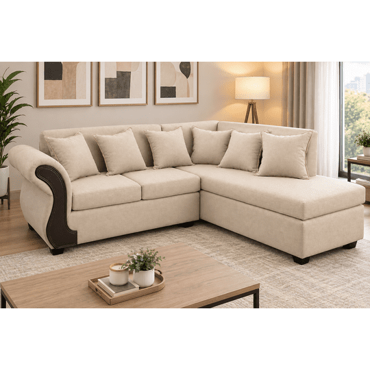 Genérico - Sofa Seccional Valeria Beige