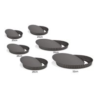 Genérico - Pack X6 Moldes Desmontables Kuchen Pie 20 24 26 28 30 32Cm