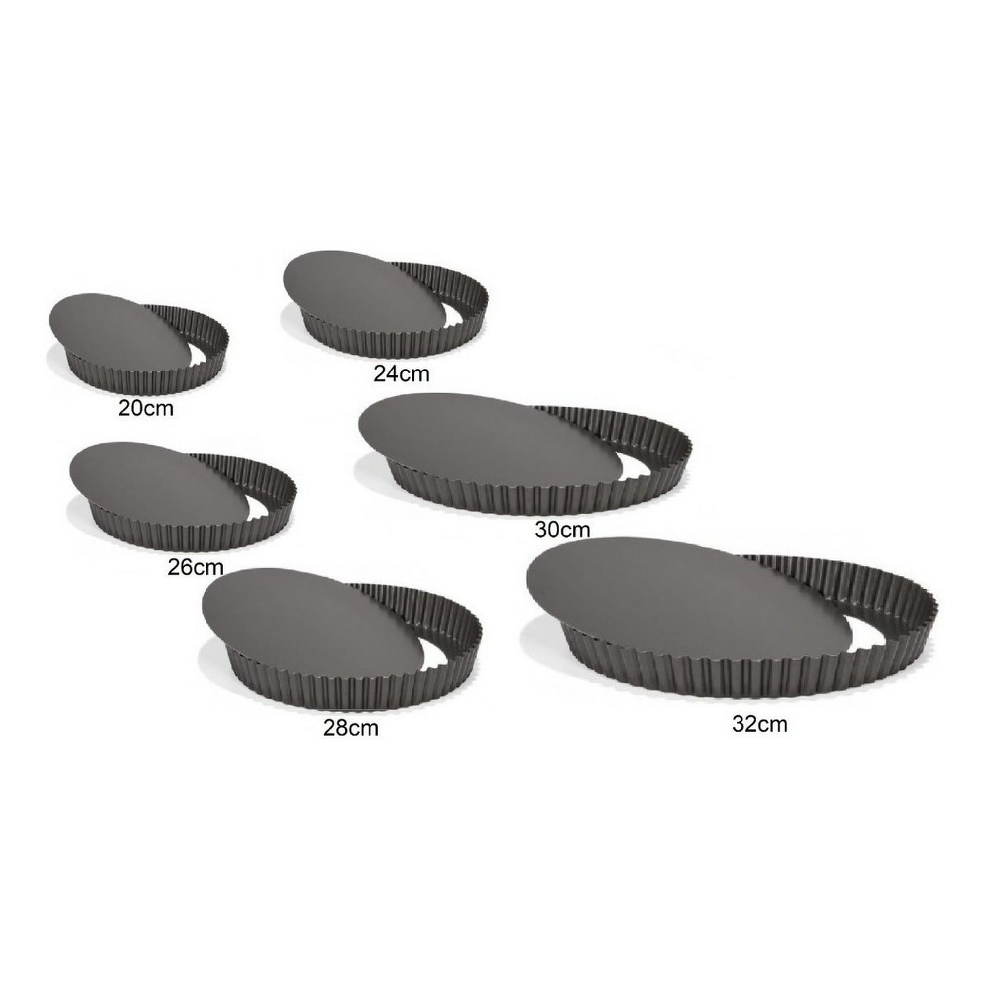 Genérico - Pack X6 Moldes Desmontables Kuchen Pie 20 24 26 28 30 32cm