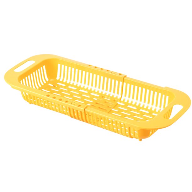 1pc Extend Kitchen Sink Drain Basket, Adjustable Sink Colander For Kitchen Sink, Over The Sink Strainer Basket, Wash Vegetables And Fruits Drain Basket, Home Kitchen Supplies
