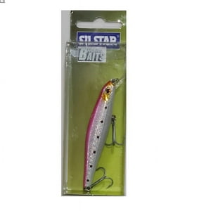 Silstar - Señuelo Blanco Fucsia Fibra 8 Cms 8 Grs Suspending -