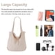 thumbnail image 4 of Bolso de mano de pana para mujer, informal, con cremallera, de gran capacidad y bolsillos., 4 of 6