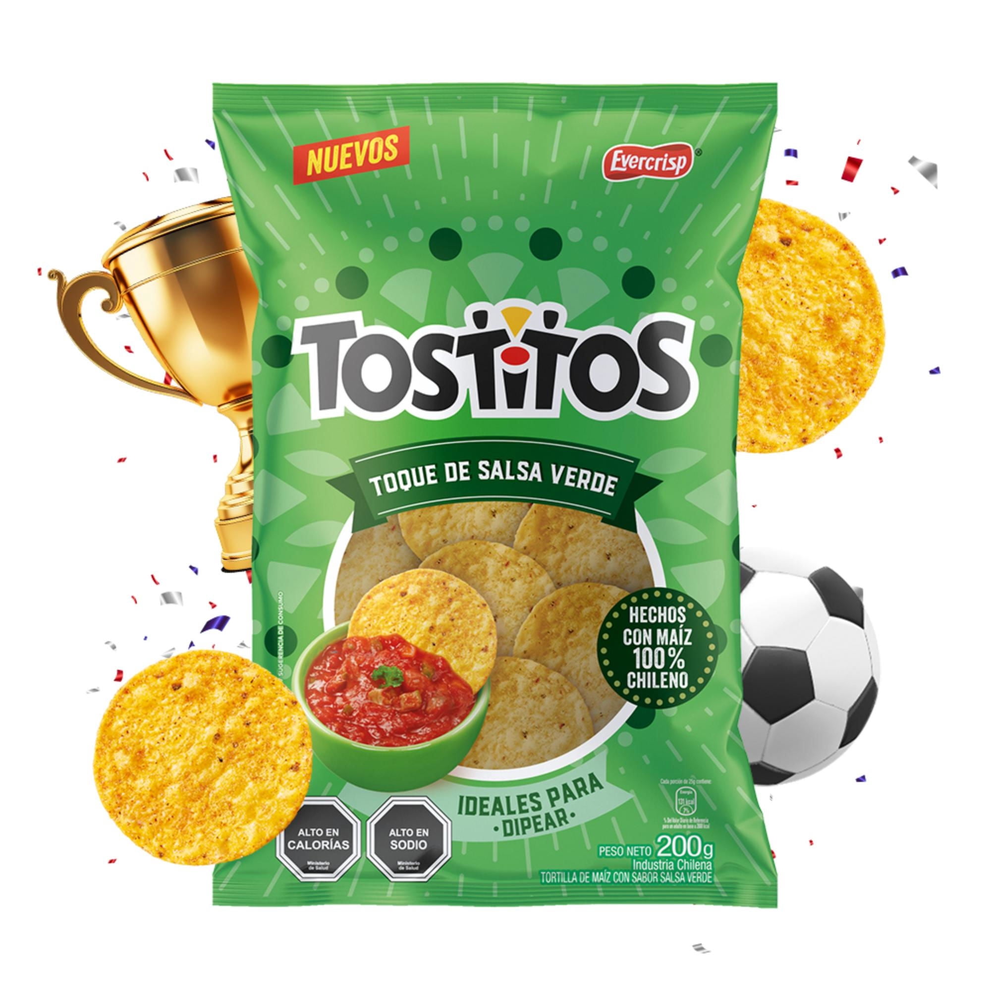 Tortillas De Maíz Tostitos Sabor A Salsa Verde 200 g Evercrisp